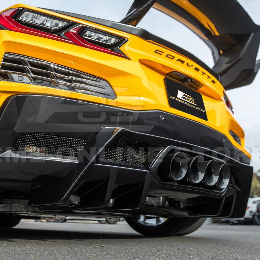 2023-Up Corvette C8 Z06 Rear Bumper Finned Diffuser
