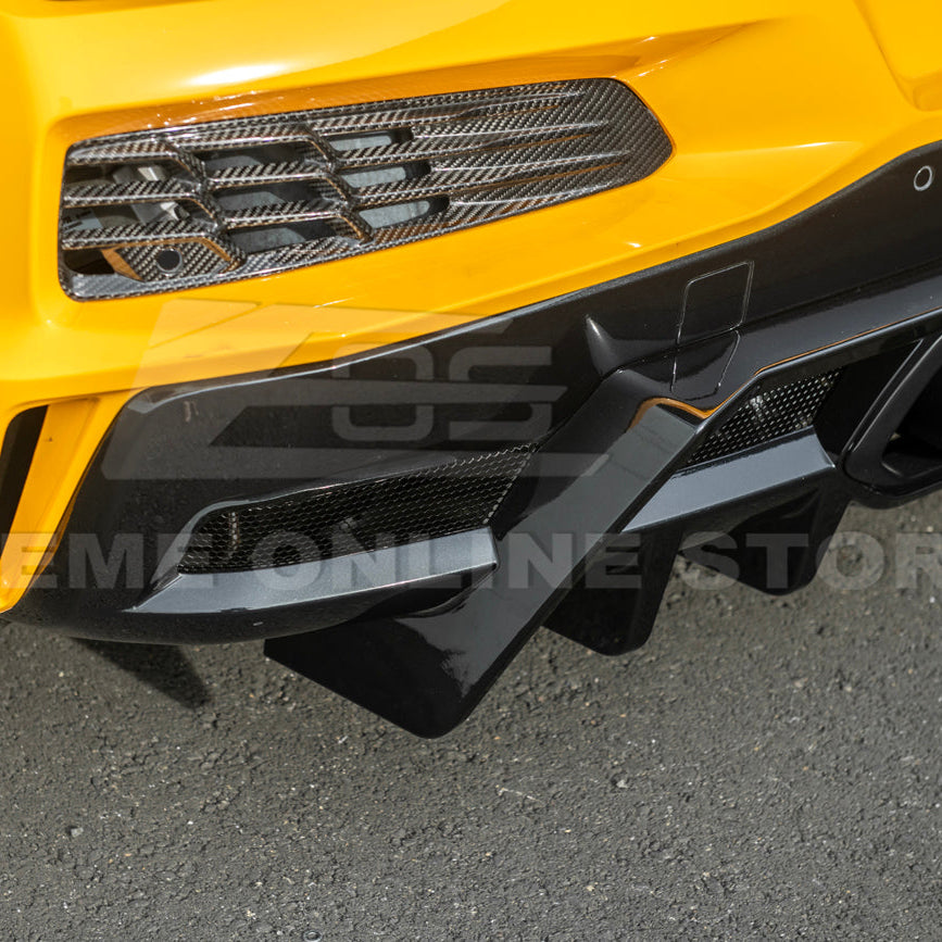 2023-Up Corvette C8 Z06 Rear Bumper Finned Diffuser