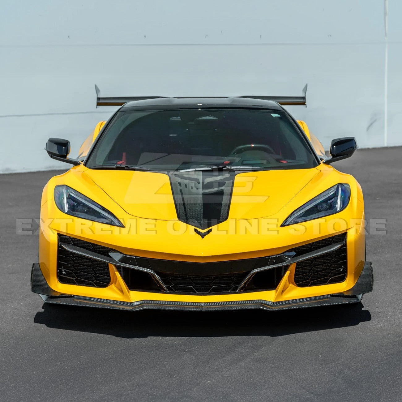 2023-Up Corvette C8 Z06 Z07 DRY CARBON FIBER Extended Package Front Lip & Canards