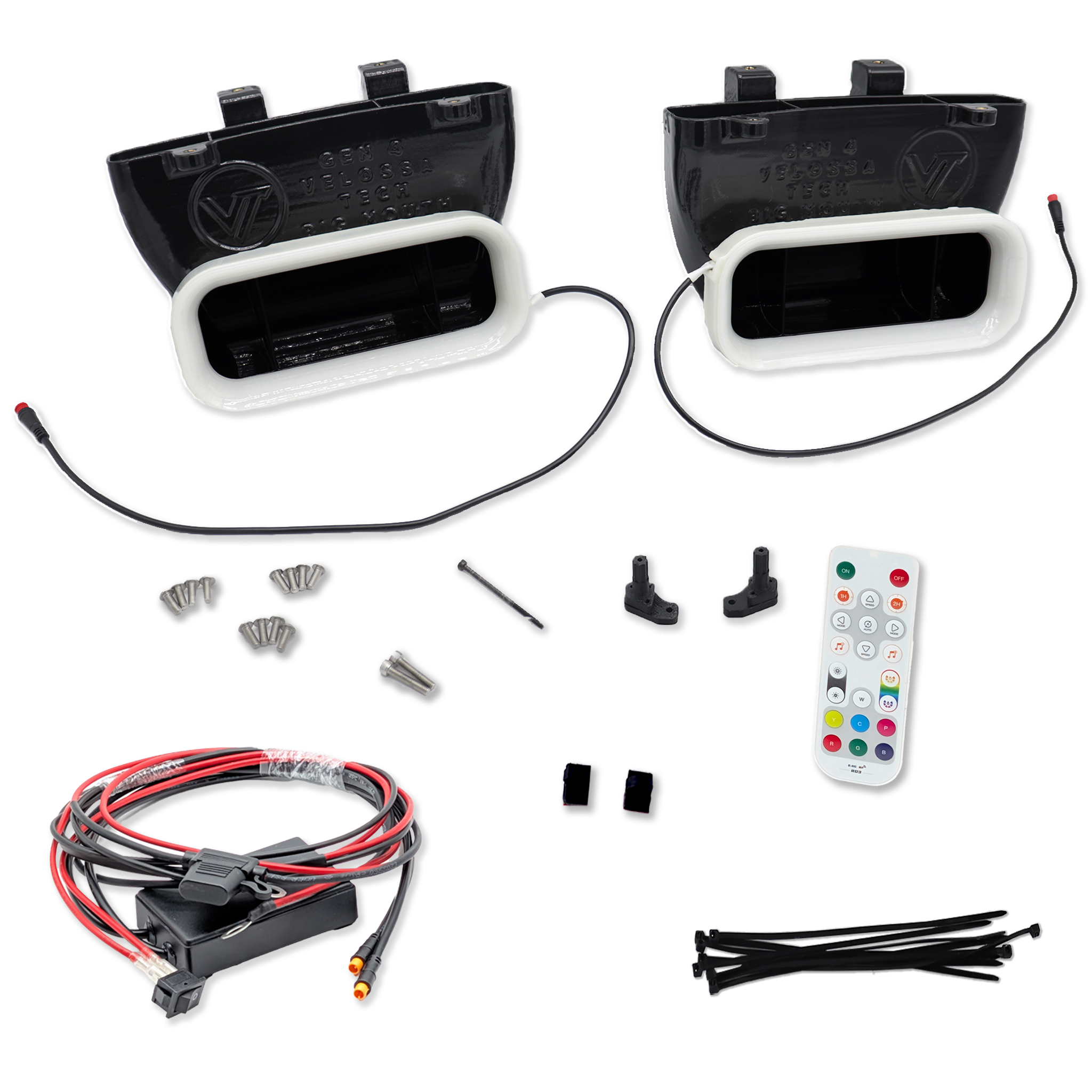 2024+ Ford F-150 (non Raptor) Dual BIG MOUTH LIT KIT Ram Air Intake Snorkels-Ram Air Intake-Grocery Getter Performance