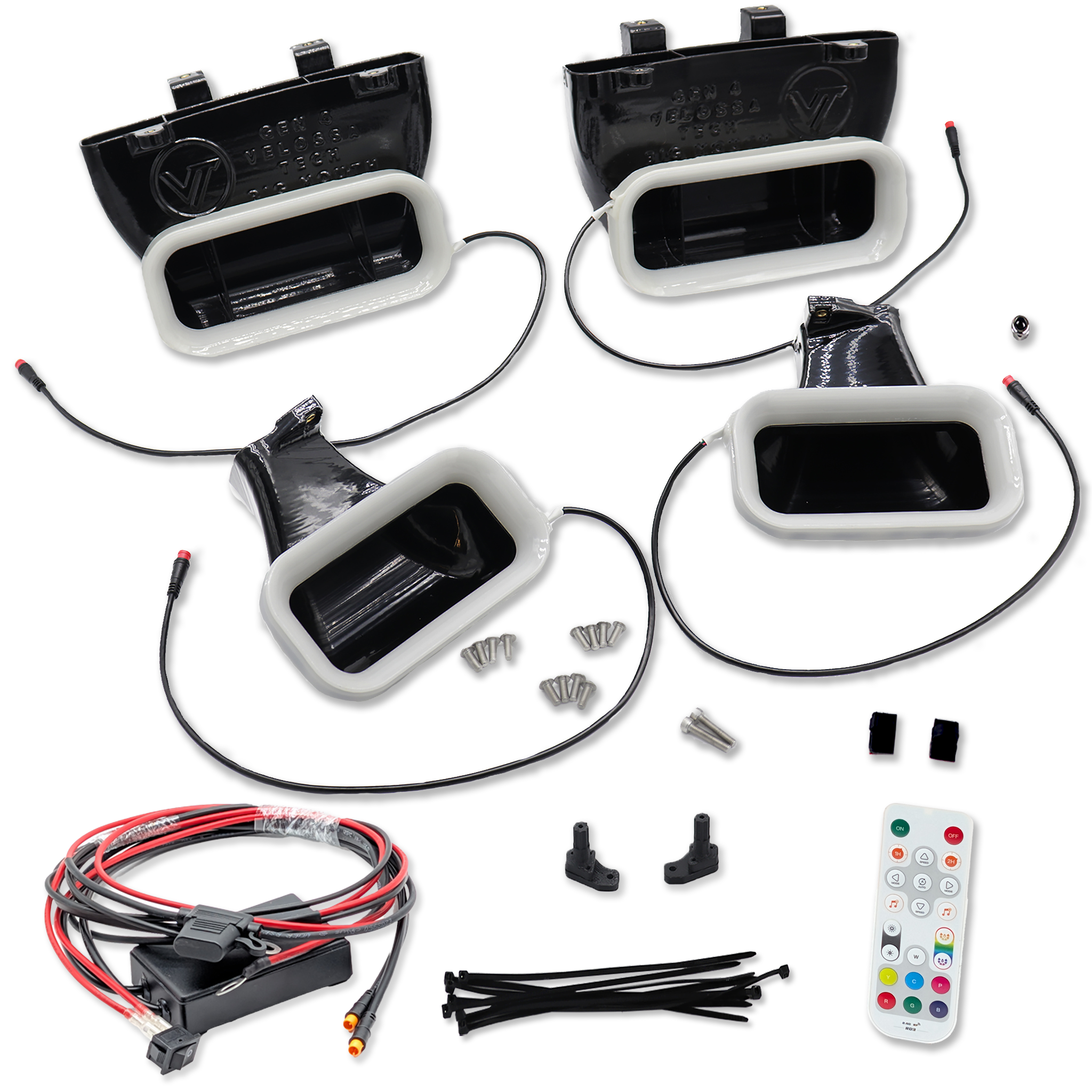 2024+ Ford F-150 (non Raptor) Quad BIG MOUTH LIT KIT Ram Air Intake Snorkels-Ram Air Intake-Grocery Getter Performance