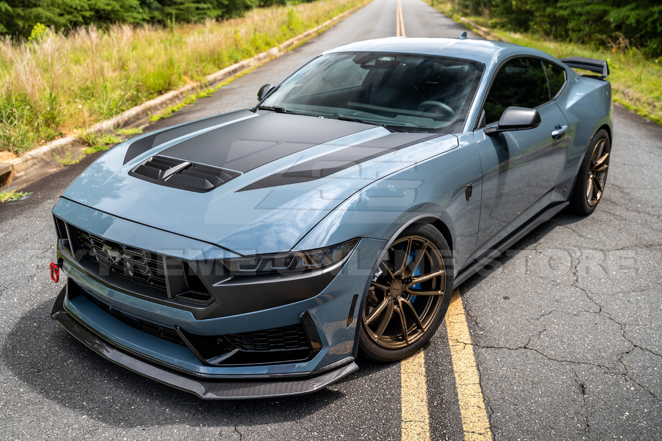 2024+ Ford Mustang Dark Horse DRY CARBON FIBER Front Splitter