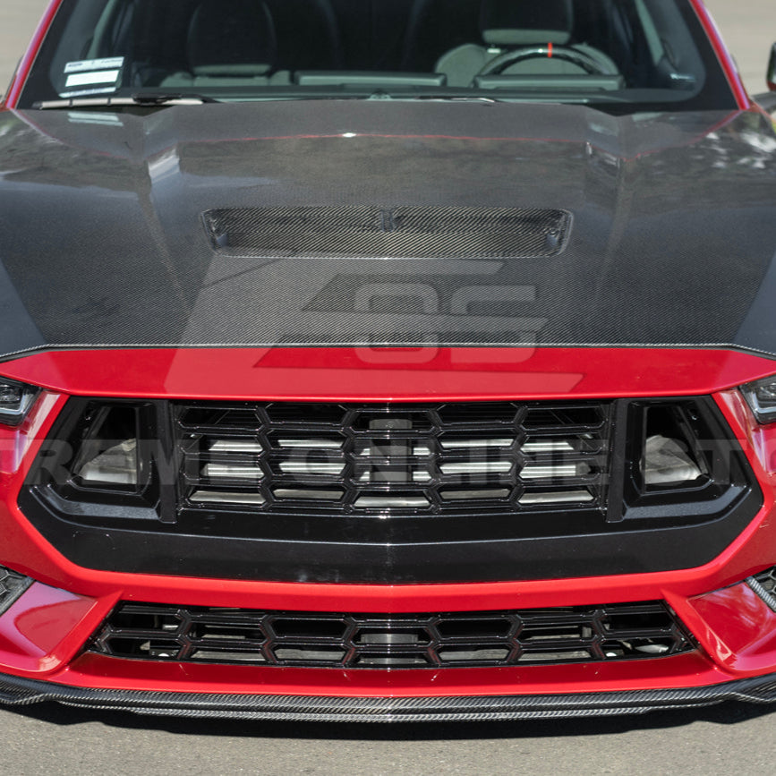 2024+ Ford Mustang Dark Horse Style Upper Front Grille Insert-Grocery Getter Performance