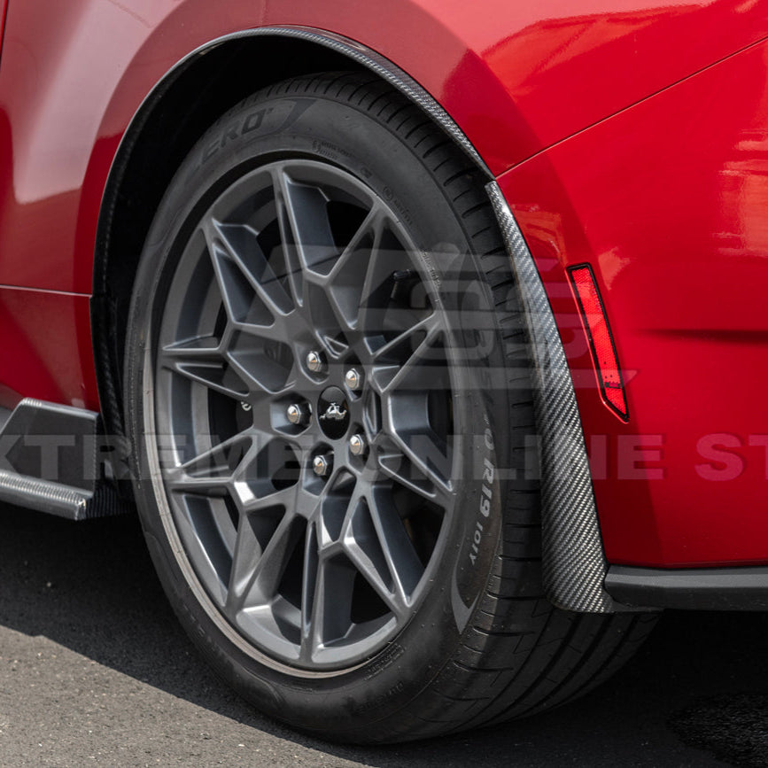 2024+ Ford Mustang DRY CARBON FIBER Fender Flares & Mud Flap