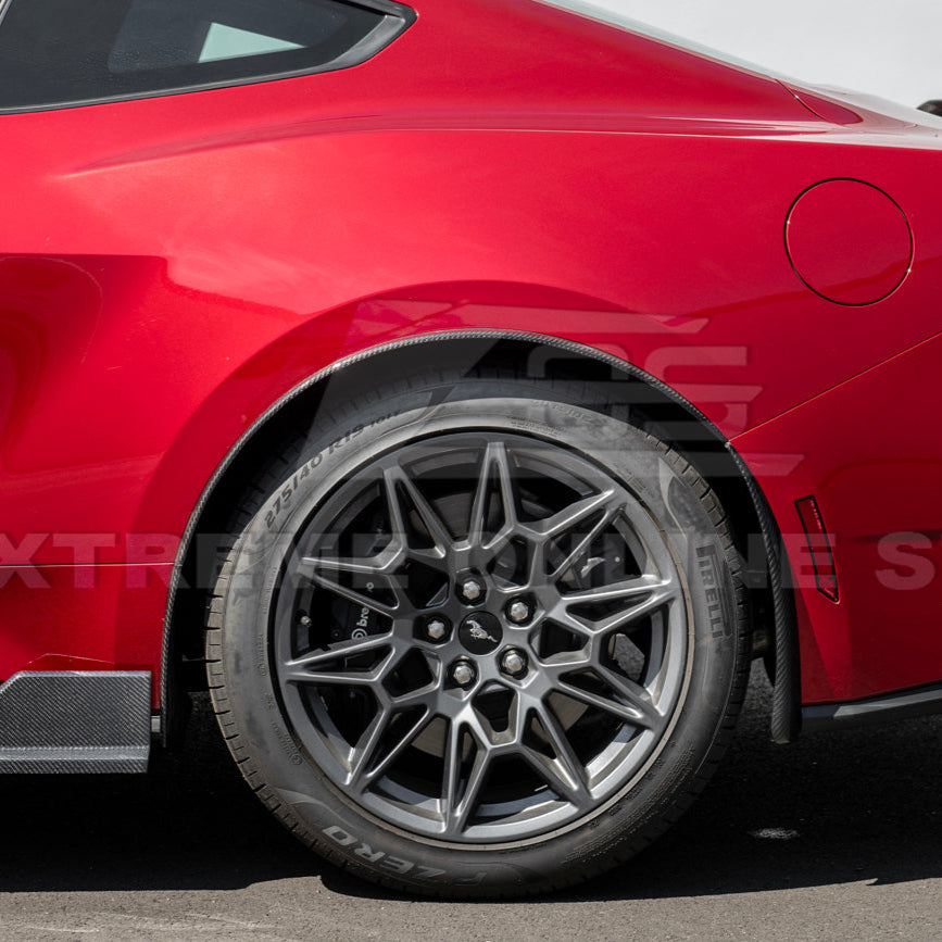 2024+ Ford Mustang DRY CARBON FIBER Fender Flares & Mud Flap