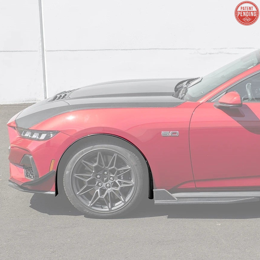 2024+ Ford Mustang DRY CARBON FIBER Fender Flares & Mud Flap