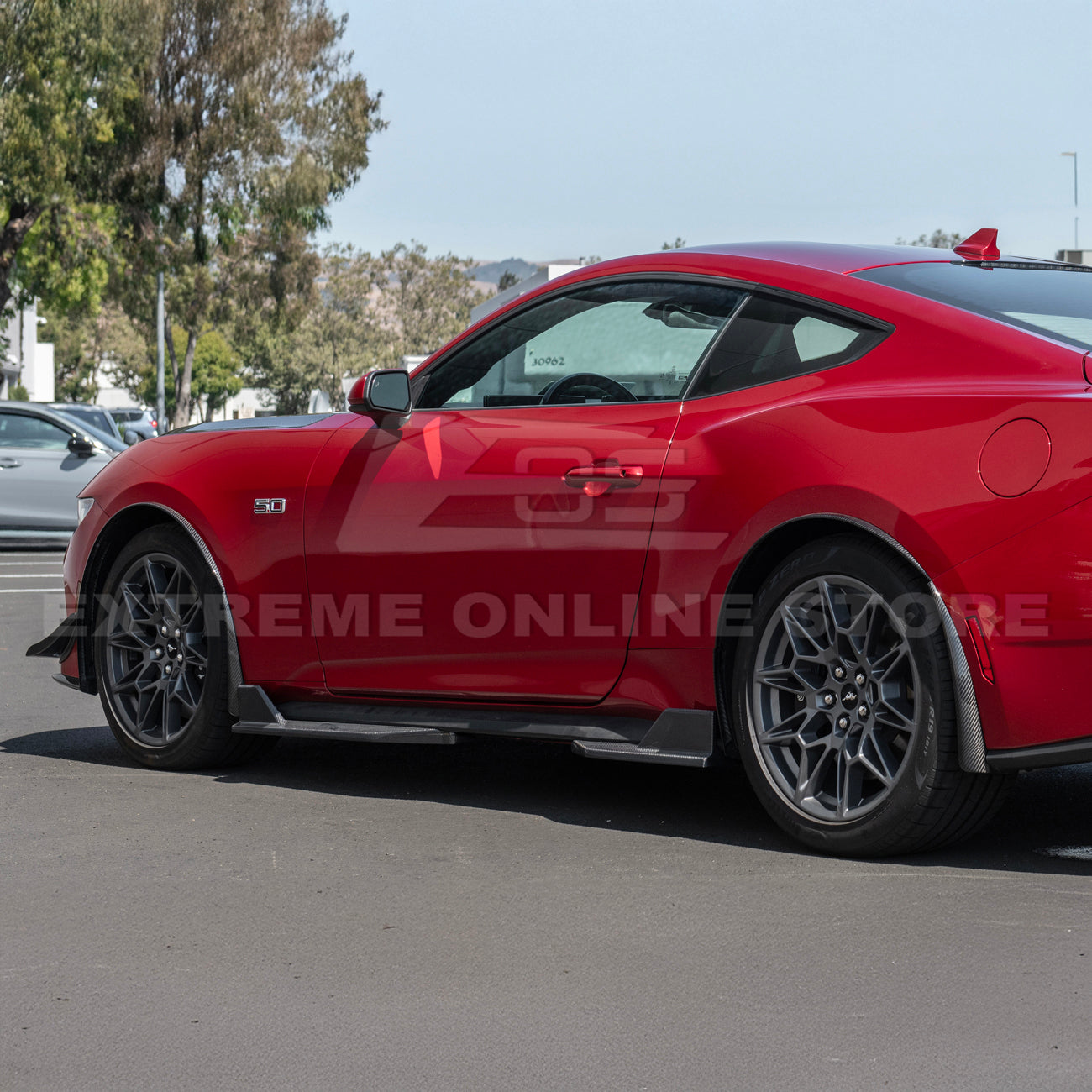 2024+ Ford Mustang DRY CARBON FIBER Fender Flares & Mud Flap