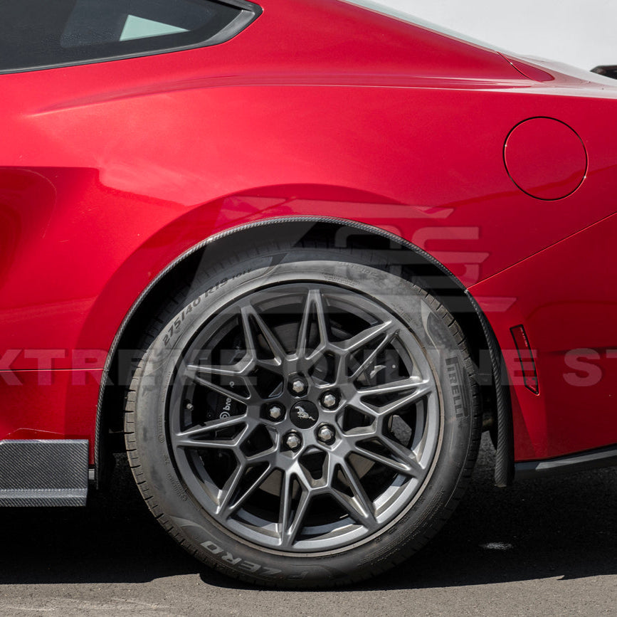 2024+ Ford Mustang DRY CARBON FIBER Fender Flares & Mud Flap