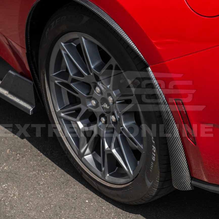 2024+ Ford Mustang DRY CARBON FIBER Fender Flares & Mud Flap