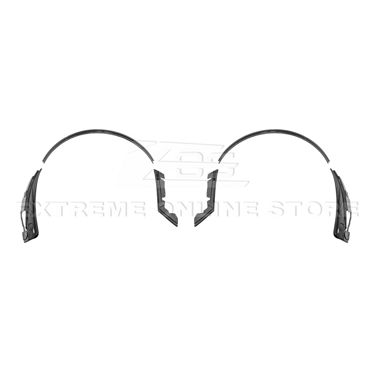 2024+ Ford Mustang DRY CARBON FIBER Fender Flares & Mud Flap