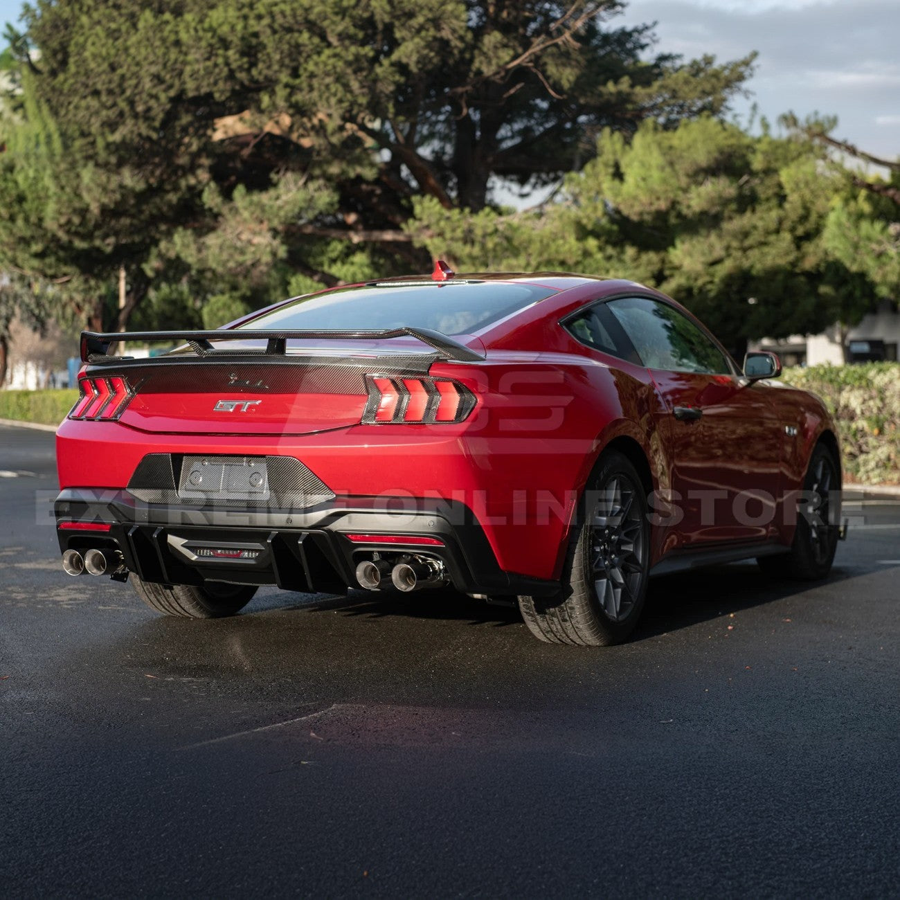 2024+ Ford Mustang V2 Package Carbon Fiber Rear Bumper Diffuser