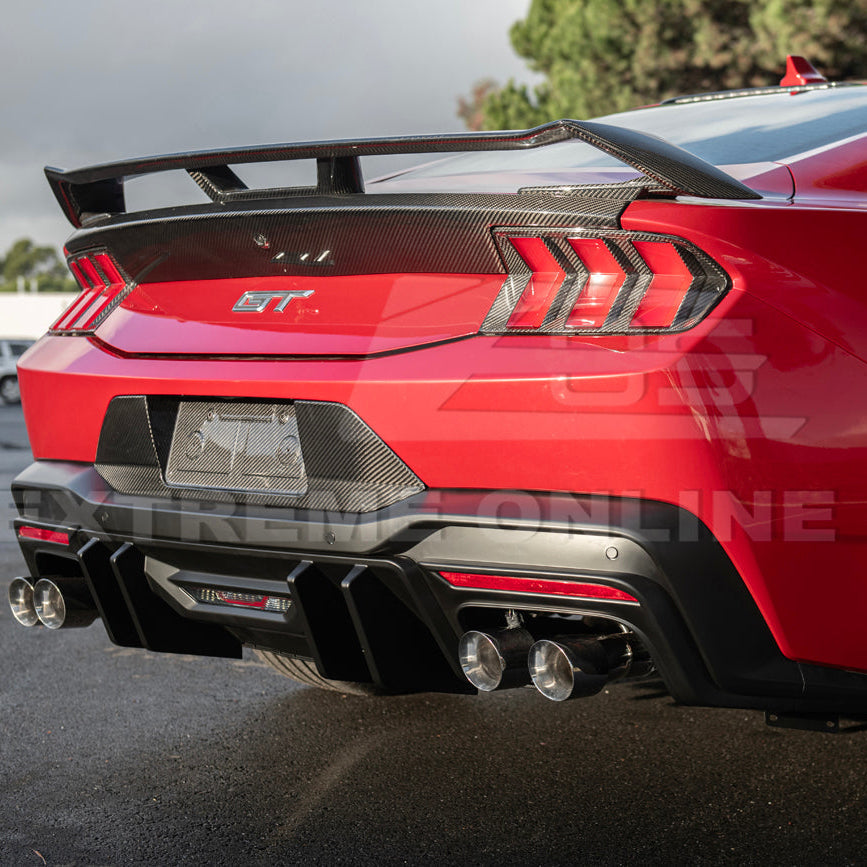 2024+ Ford Mustang V2 Package Carbon Fiber Rear Bumper Diffuser