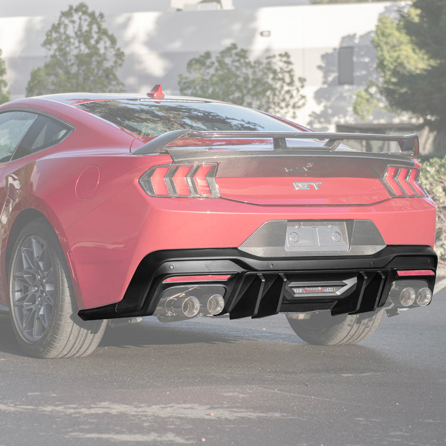 2024+ Ford Mustang V2 Package Carbon Fiber Rear Bumper Diffuser