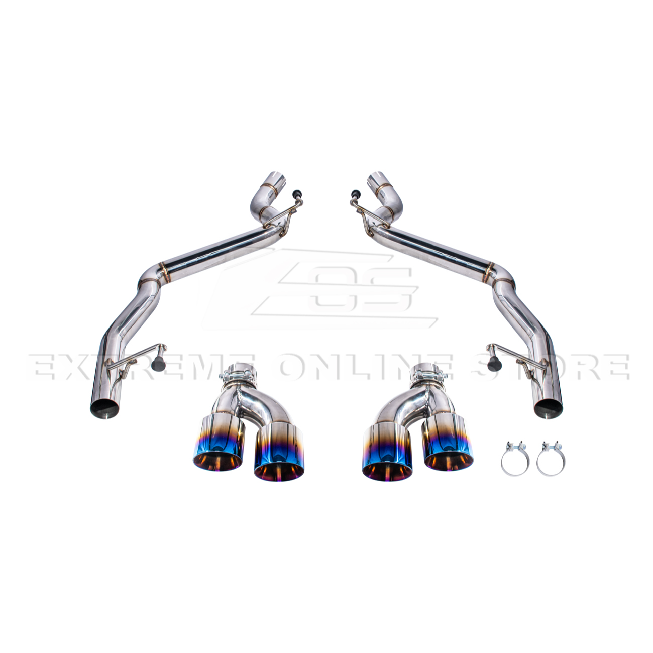 2024+ Mustang GT Muffler Delete Axle Back Quad Tips Exhaust