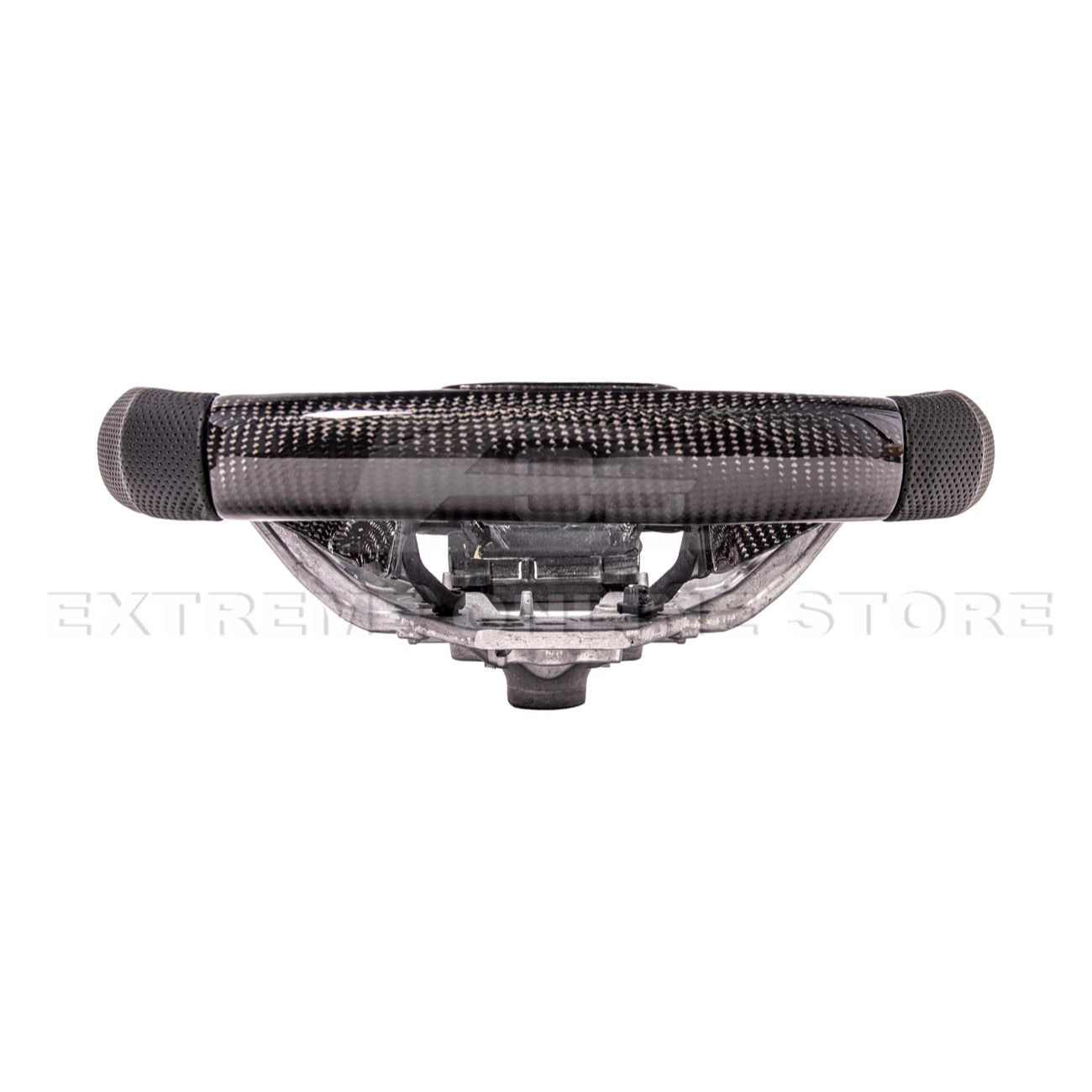 2024-Up Ford Mustang CARBON FIBER Perforated Leather Red Stripe Steering Wheel