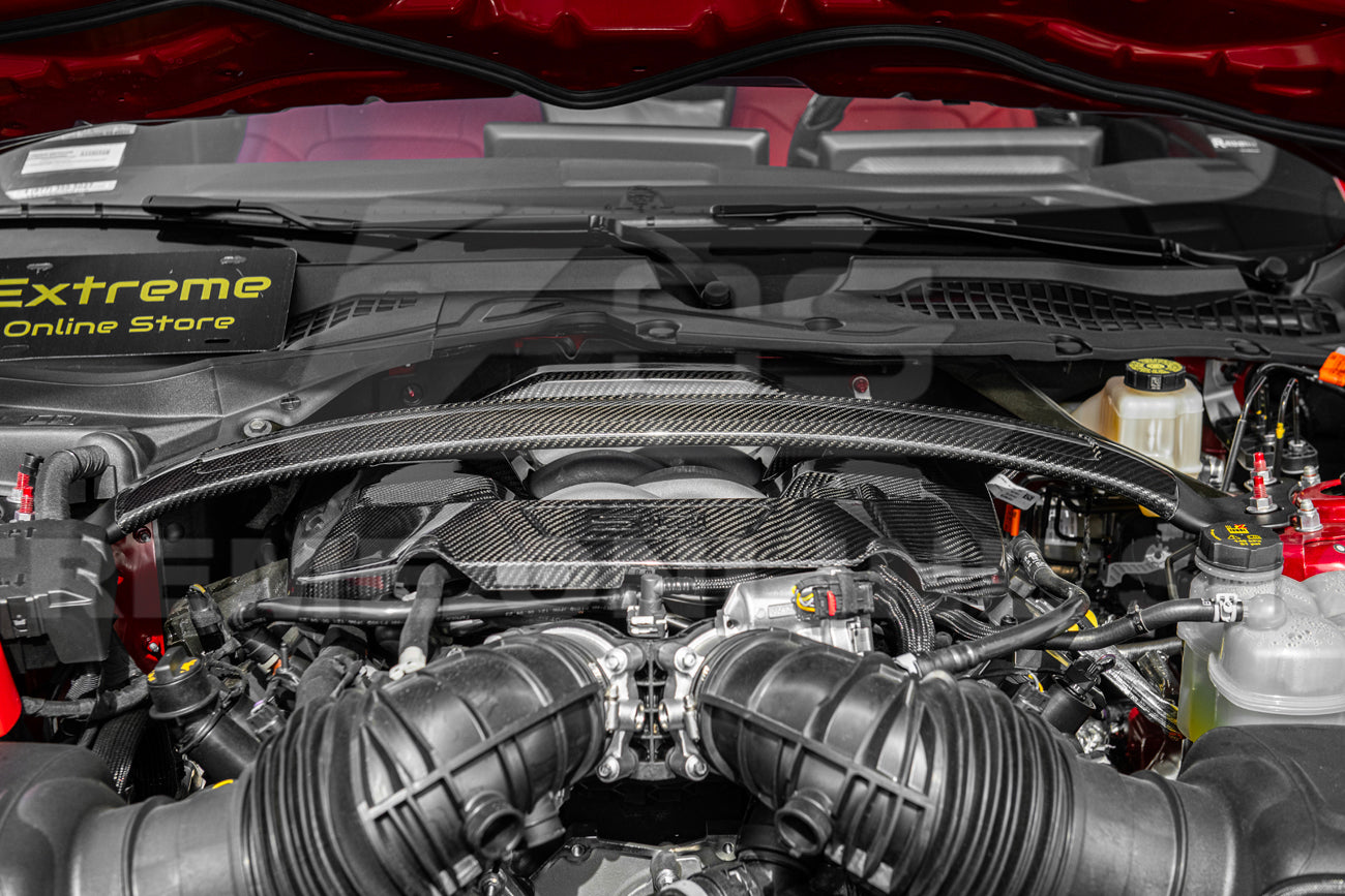2024-Up Ford Mustang Dry Carbon Fiber Engine Cover