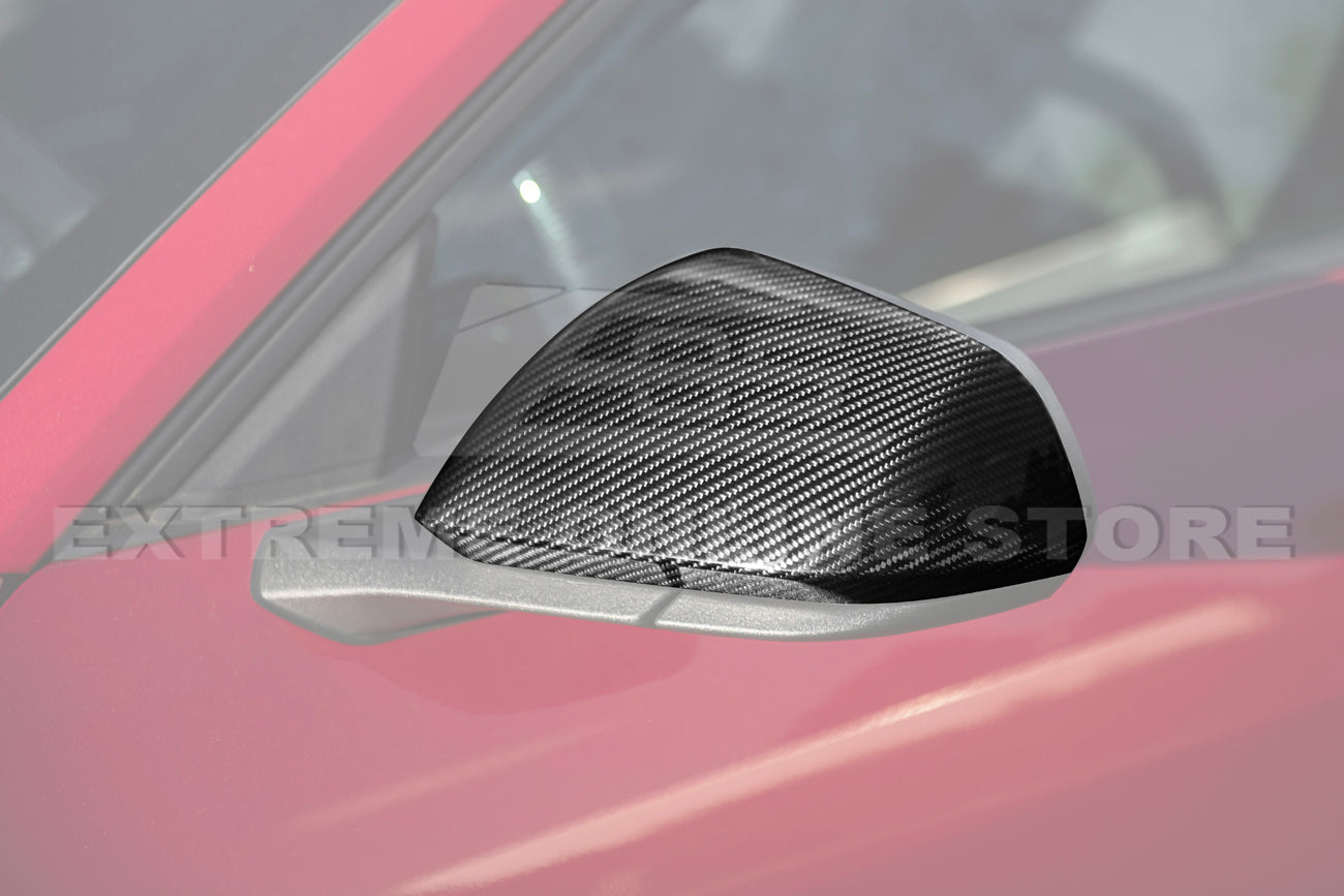 2024-Up Ford Mustang DRY CARBON FIBER Mirror Cap Cover Pair