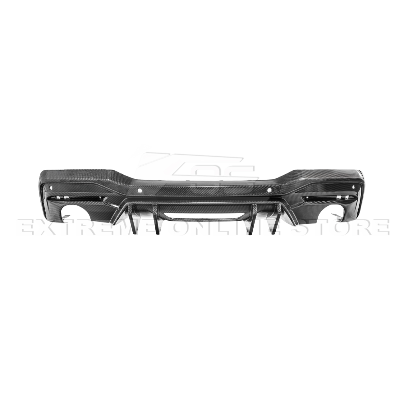 2024-Up Ford Mustang Performance V2 Carbon Fiber Rear Bumper Dual Tip Diffuser