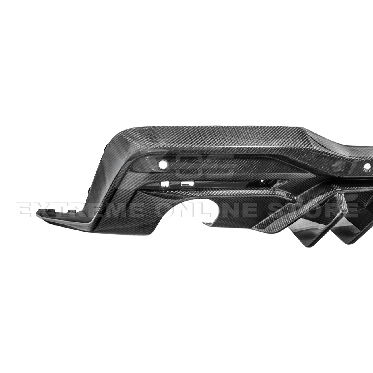 2024-Up Ford Mustang Performance V2 Carbon Fiber Rear Bumper Dual Tip Diffuser