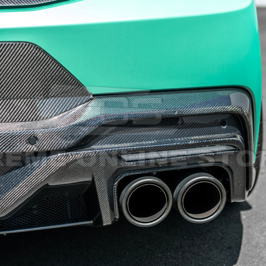 2024-Up Ford Mustang S650 Dark Horse Style DRY CARBON FIBER Rear Bumper Diffuser