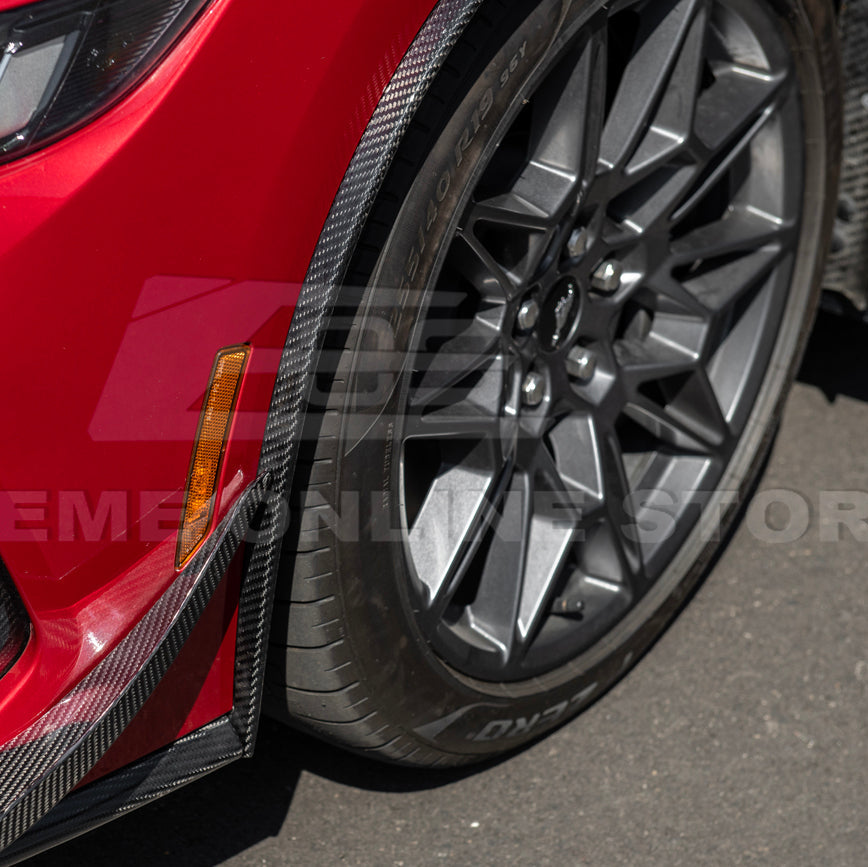 2024-Up Ford Mustang S650 Dry CARBON FIBER Front Quarter Fender Flare Extension