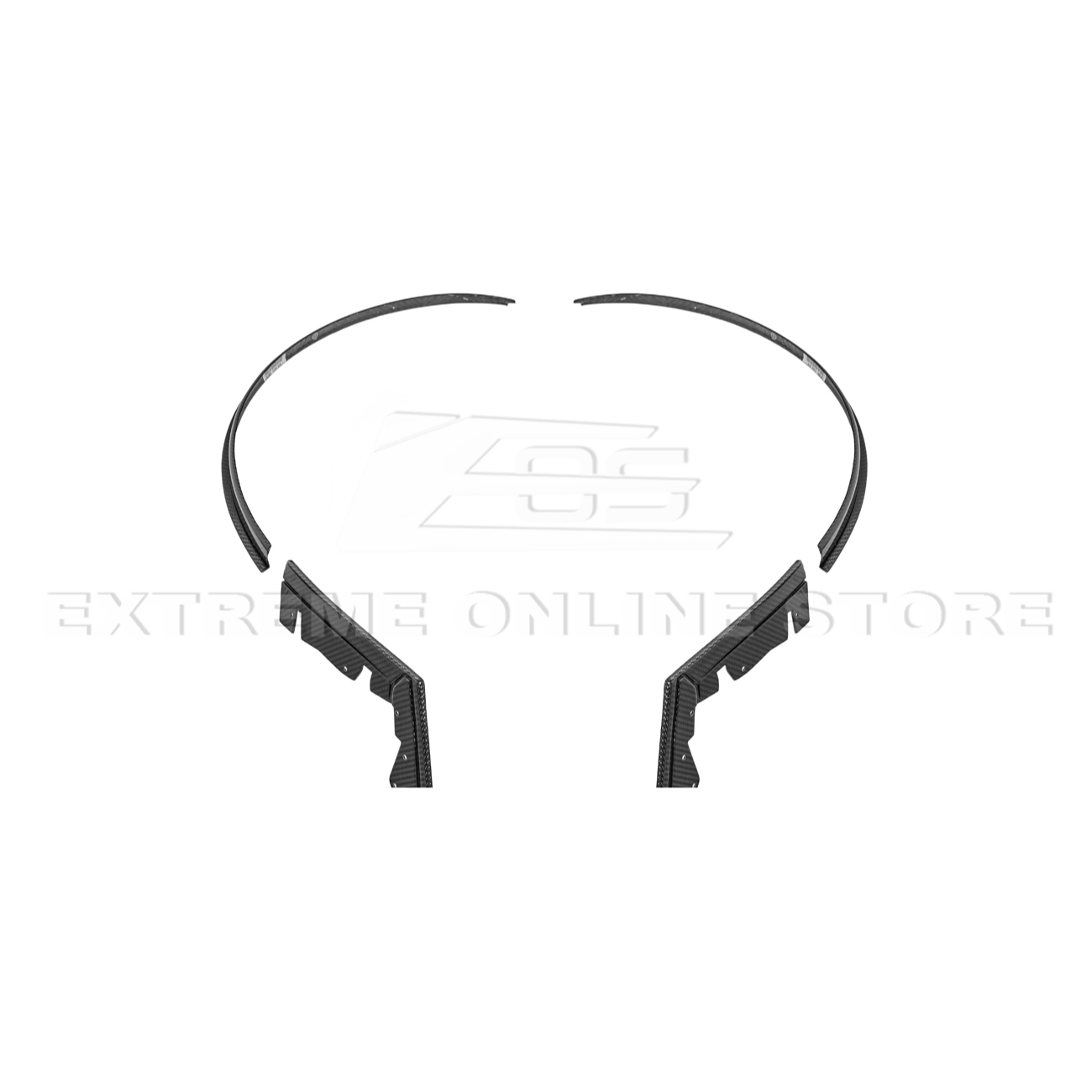 2024-Up Ford Mustang S650 DRY CARBON FIBER Rear Quarter Fender Flare Extension