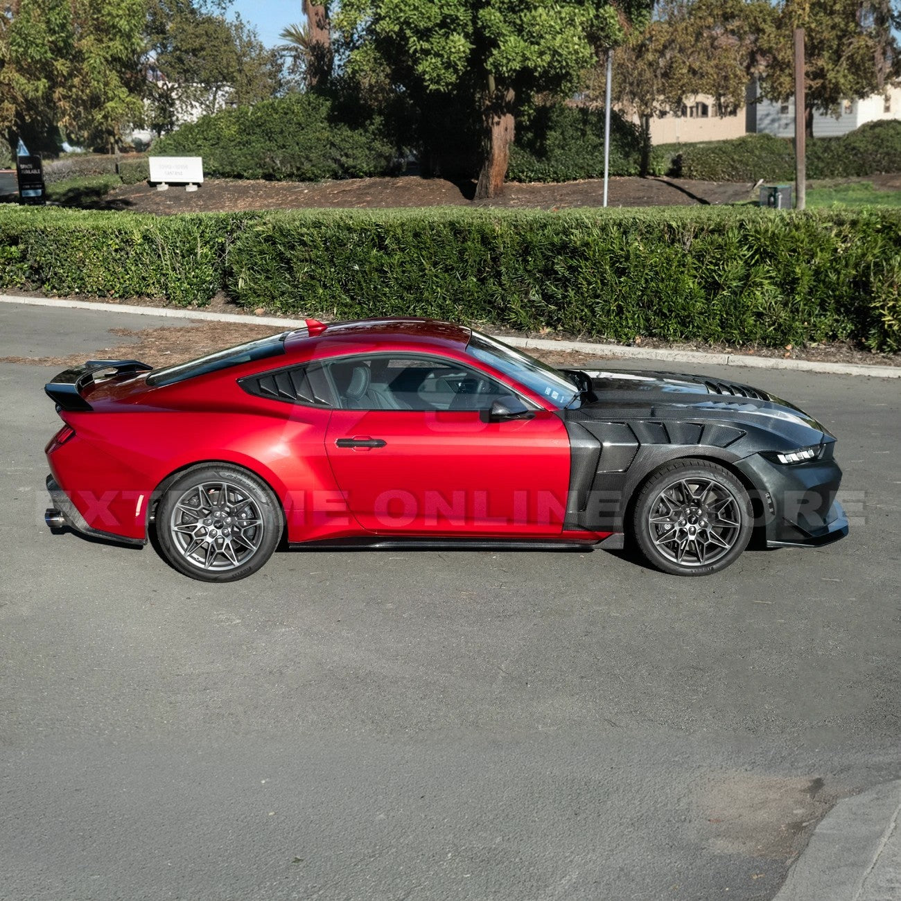 2024-Up Ford Mustang S650 | EOS Performance CARBON FIBER Side Skirts Extension