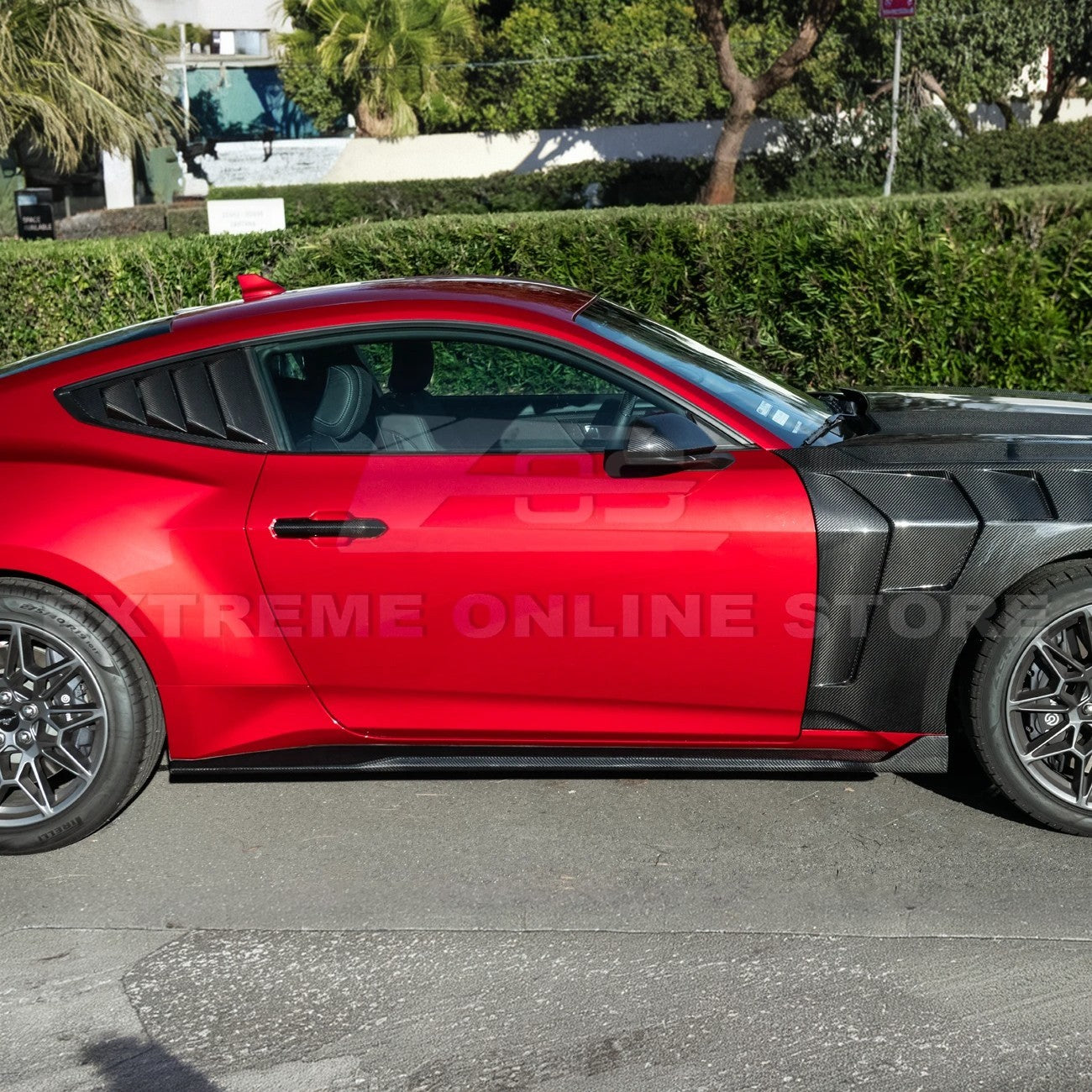 2024-Up Ford Mustang S650 | EOS Performance CARBON FIBER Side Skirts Extension