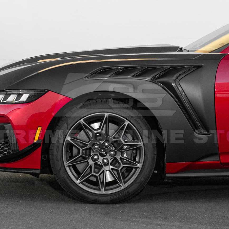 2024-Up Ford Mustang S650 GTD Style Carbon Fiber Front Side Vented Fenders