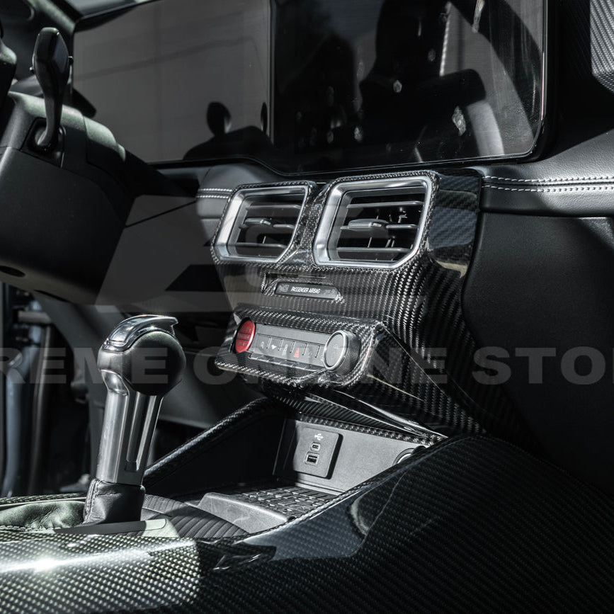 2024-Up Ford Mustang Single Screen Interior DRY CONBON FIBER Center Console Cover
