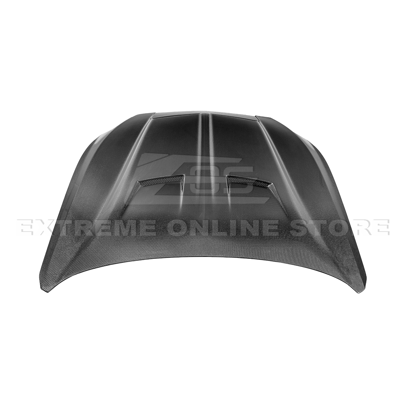 2024-Up Ford Mustang Super Snake Style CARBON FIBER Front Bumper Hood Vented Cover