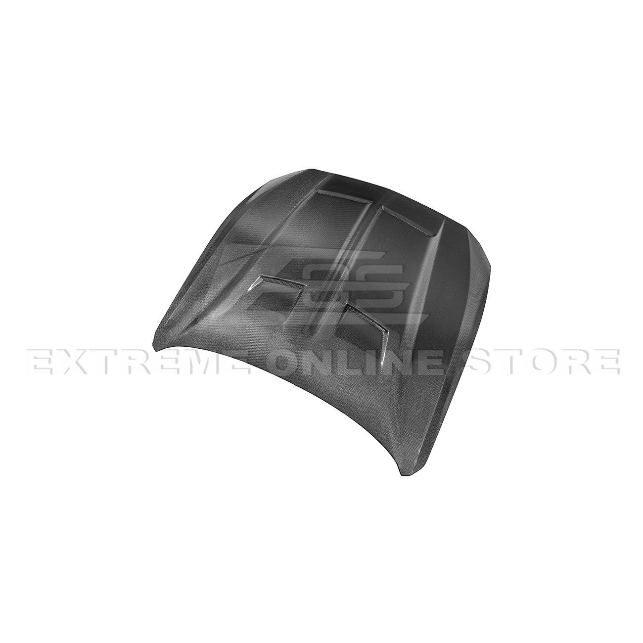 2024-Up Ford Mustang Super Snake Style CARBON FIBER Front Bumper Hood Vented Cover