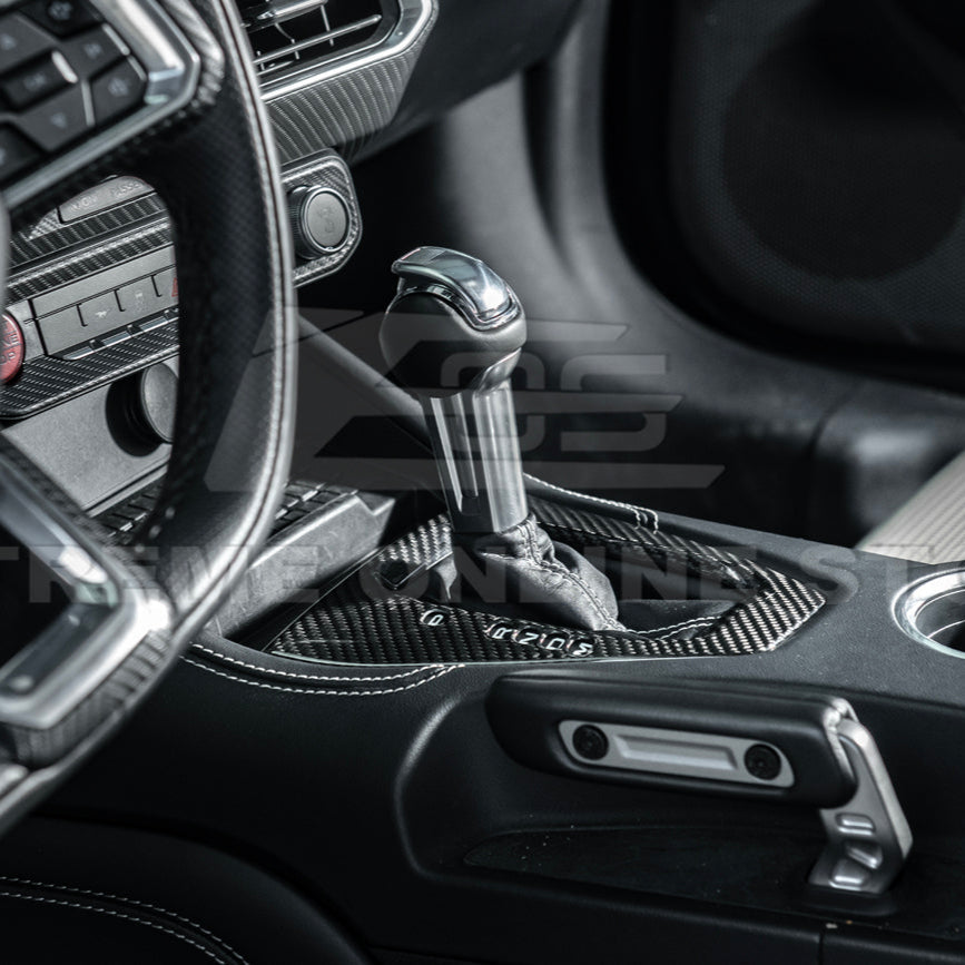 2024-Up Mustang DRY CARBON FIBER Gear Shift Panel Cover