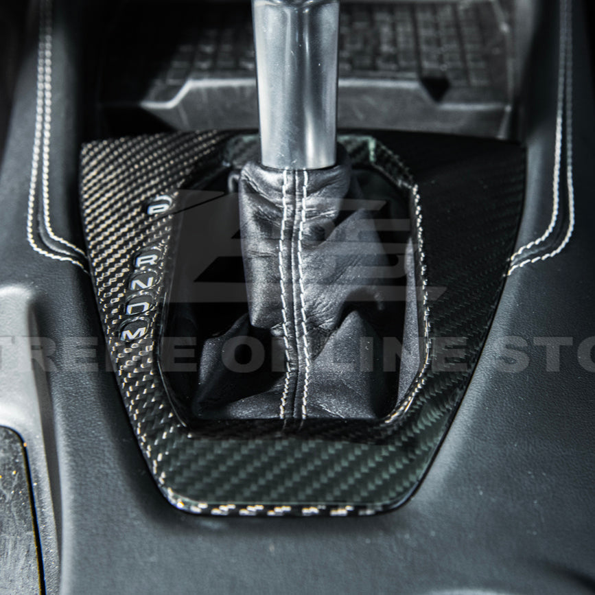 2024-Up Mustang DRY CARBON FIBER Gear Shift Panel Cover