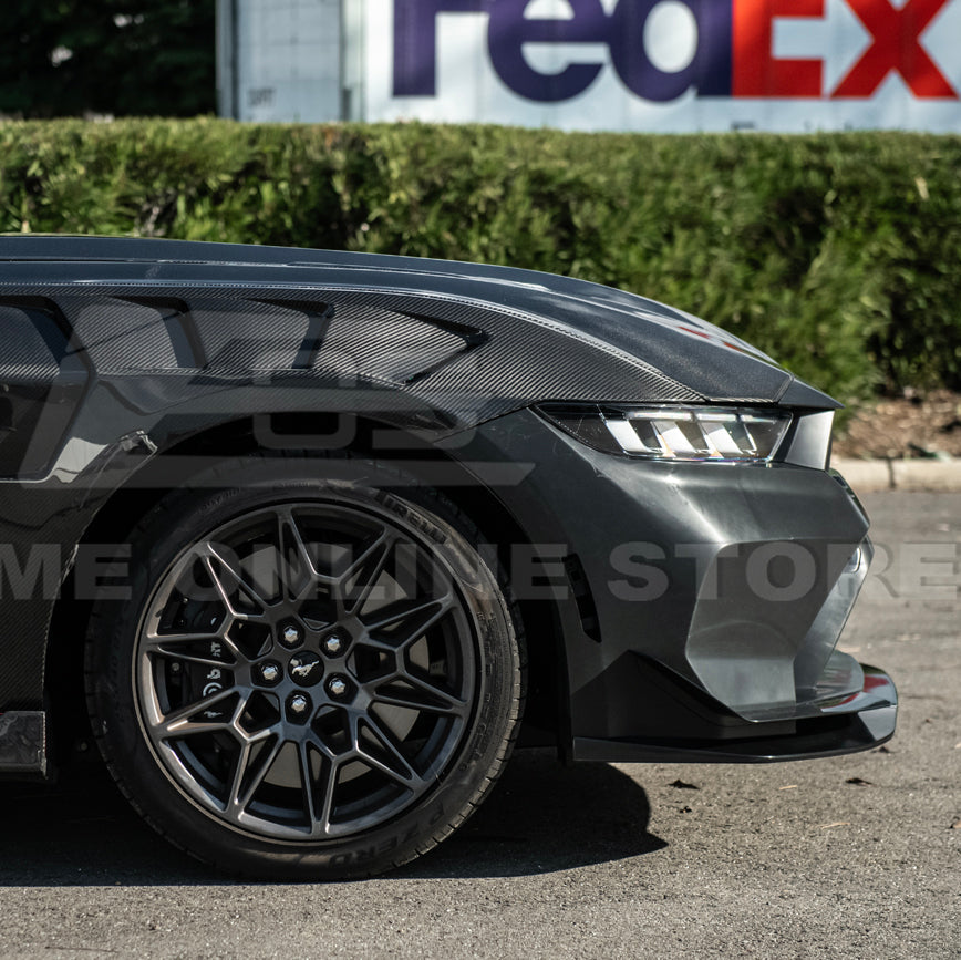 2024-Up Mustang GTD Style Full Conversion Primed Front Bumper Cover Grille Lip
