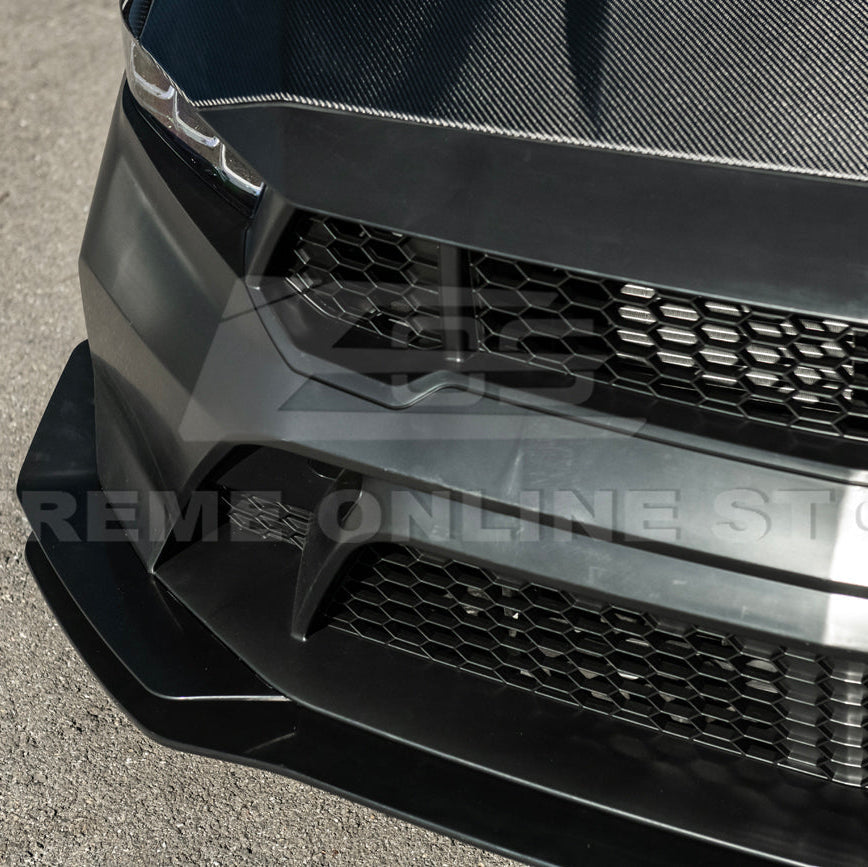 2024-Up Mustang GTD Style Full Conversion Primed Front Bumper Cover Grille Lip