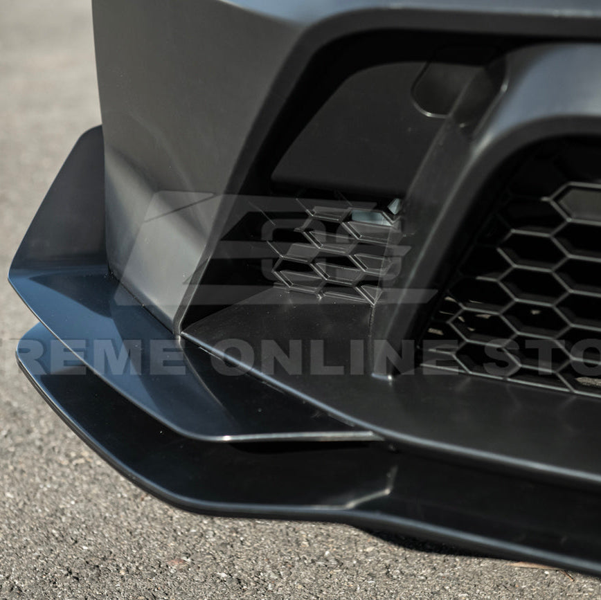 2024-Up Mustang GTD Style Full Conversion Primed Front Bumper Cover Grille Lip