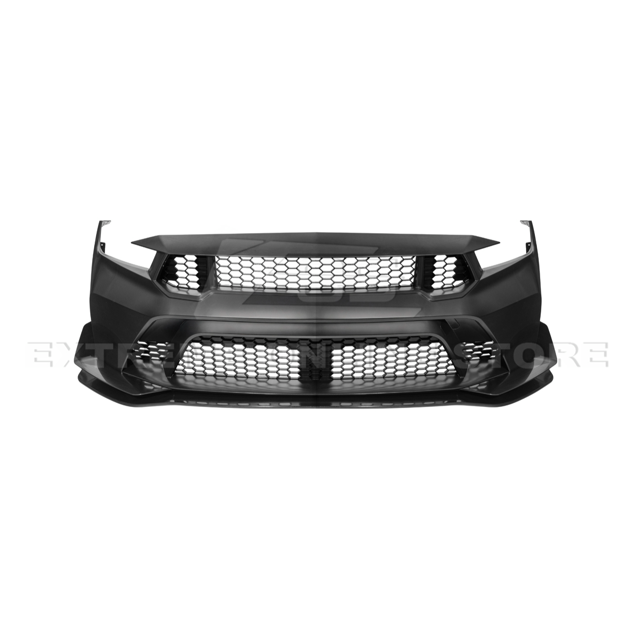 2024-Up Mustang GTD Style Full Conversion Primed Front Bumper Cover Grille Lip