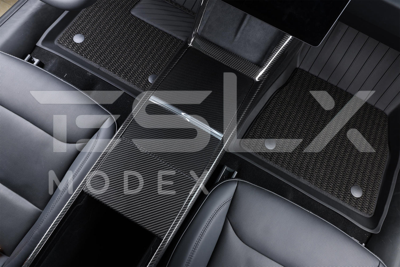 2024-Up Tesla Model 3, 2025-Up Model Y Carbon Fiber Interior Central Storage Box Cover