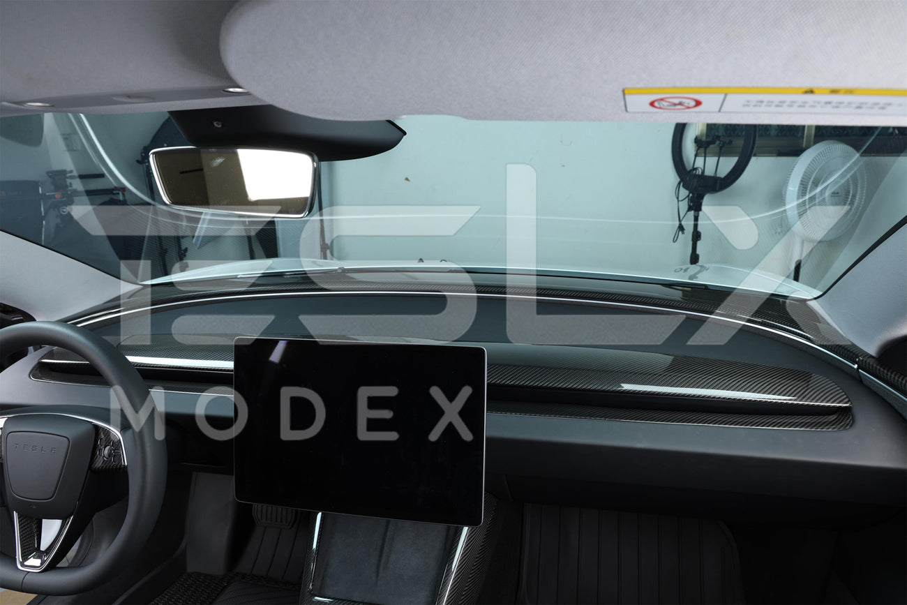 2024-Up Tesla Model 3, 2025-Up Model Y Carbon Fiber Interior Front Center AirOutlet Frame Cover