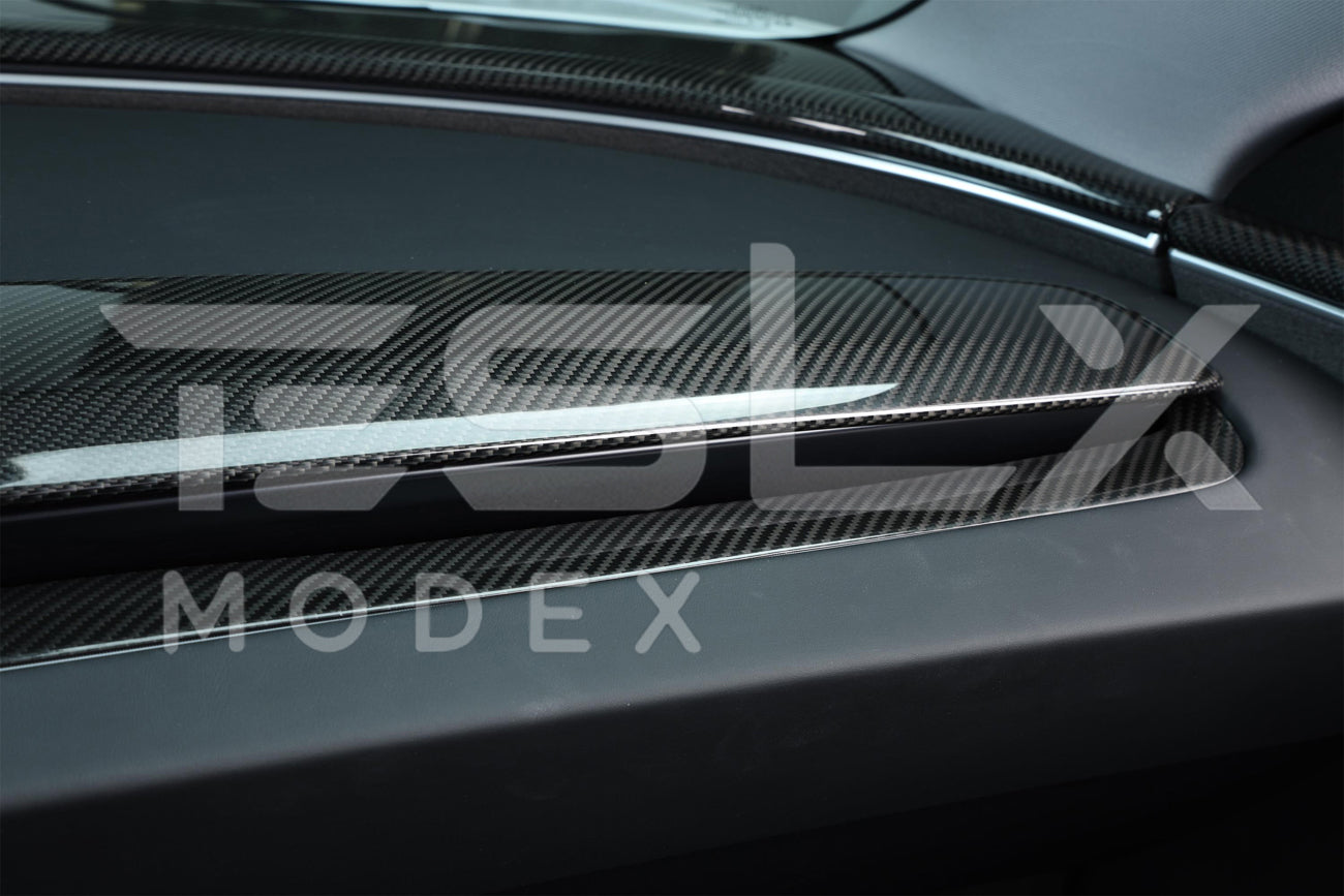 2024-Up Tesla Model 3, 2025-Up Model Y Carbon Fiber Interior Front Dashboard Cover