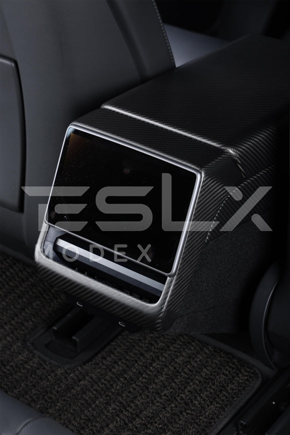 2024-Up Tesla Model 3, 2025-Up Model Y Carbon Fiber Interior Rear Display Frame Cover