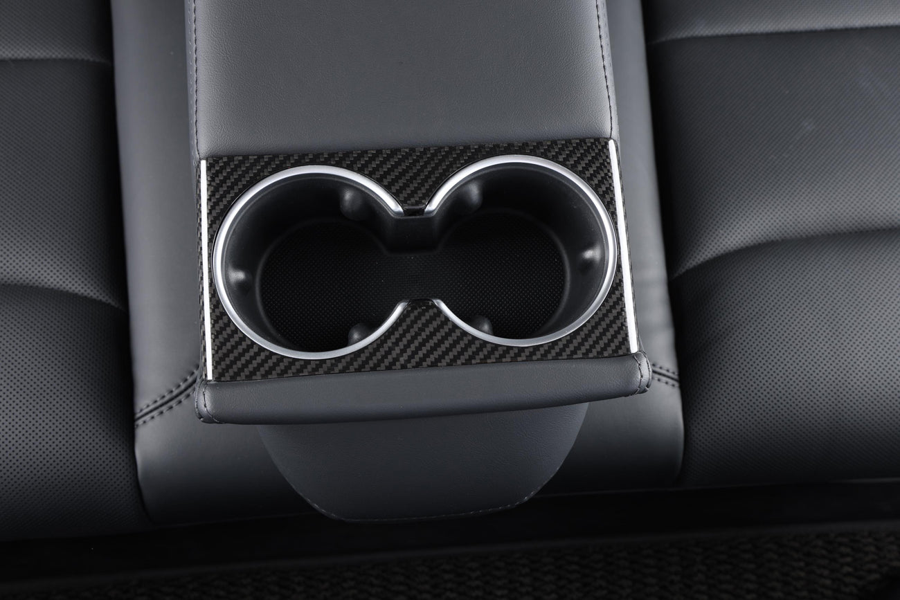 2024-Up Tesla Model 3, 2025-Up Model Y Carbon Fiber Interior Water Cup Frame
