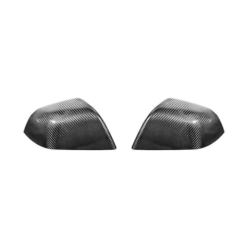 2024-Up Tesla Model 3 Dry Carbon Fiber Tape On Side Mirror Cap Covers Pair