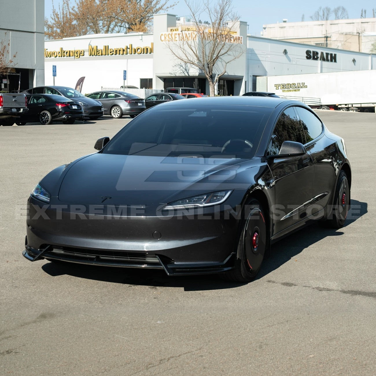 2024-Up Tesla Model 3 Dry Carbon Fiber Tape On Side Mirror Cap Covers Pair