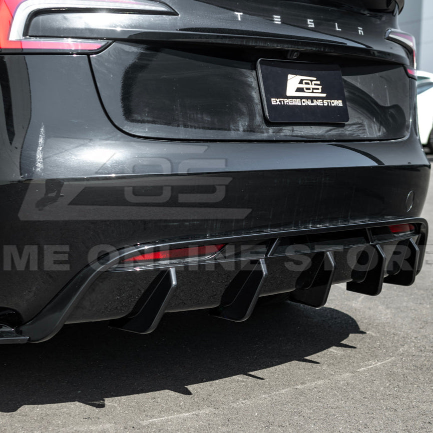 2024-Up Tesla Model 3 Performance Style Rear Bumper Diffuser Lip