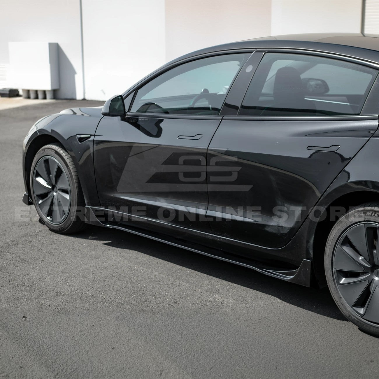 2024-Up Tesla Model 3 Performance Style Side Skirts Rocker Panel Pair