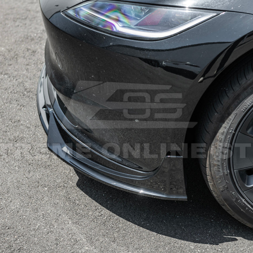 2024-Up Tesla Model 3 Track Style Front Lip Splitter