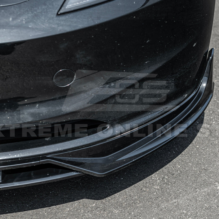 2024-Up Tesla Model 3 Track Style Front Lip Splitter