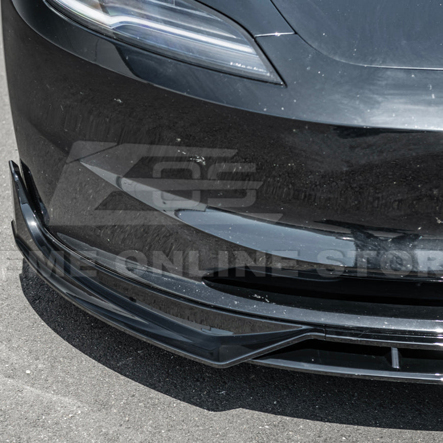 2024-Up Tesla Model 3 Track Style Front Lip Splitter